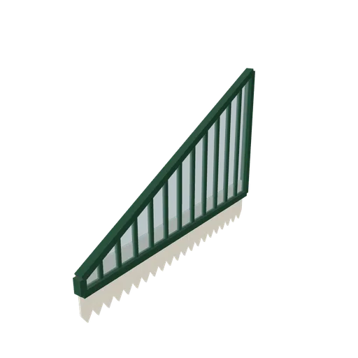 Roof end screen lean, 3D model preview
