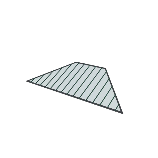 Roof hip end glazed, 3D model preview