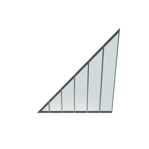 Roof hip side glazed (left hand), 3D model preview