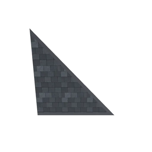 Roof hip side opaque (right hand), 3D model preview