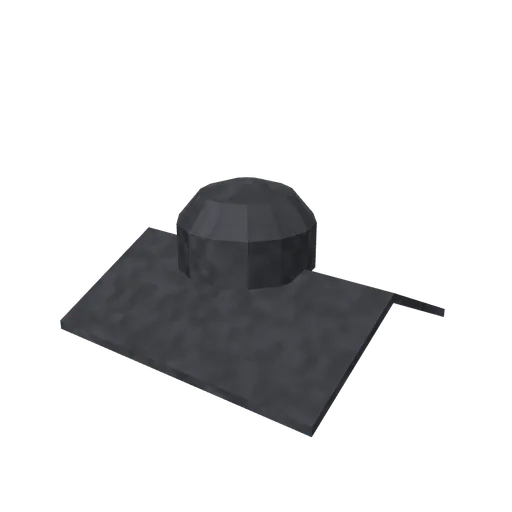 Roof ridge hip end, 3D model preview