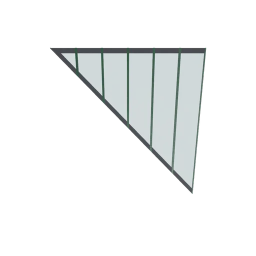 Roof valley glazed (left hand), 3D model preview