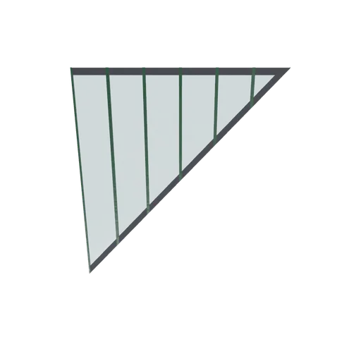 Roof valley glazed (right hand), 3D model preview