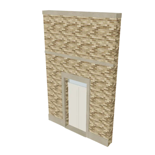 Station platform door bay, 3D model preview