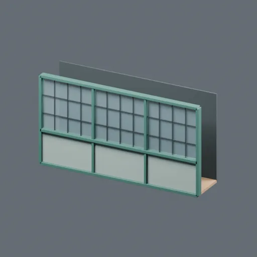Glazing leaded entry, 3D model preview