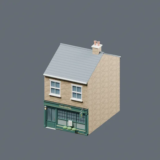 Neighbourhood pub, 3D model preview
