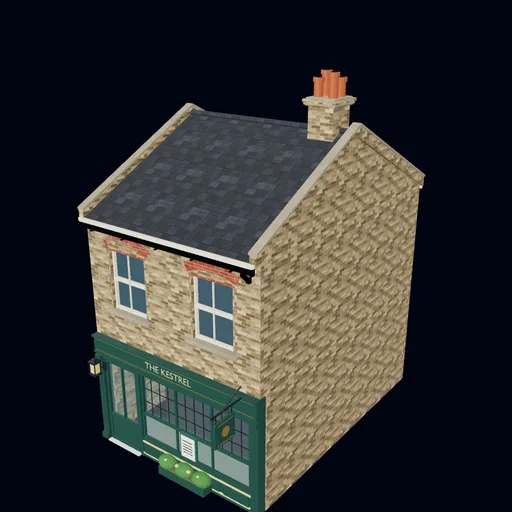 Neighbourhood pub, 3D model preview
