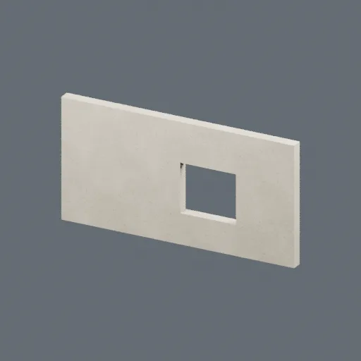 Basement front wall (left hand), 3D model preview