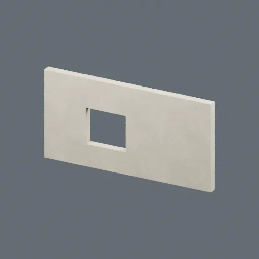 Basement front wall (right hand), 3D model preview