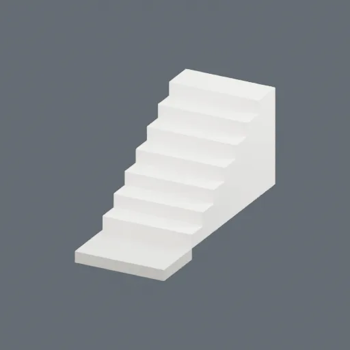 Entrance stair, 3D model preview