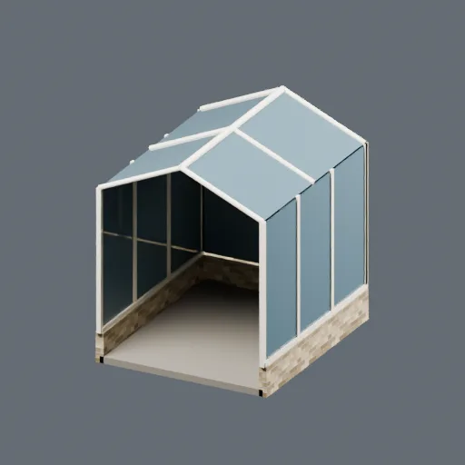 Gabled rear extension, 3D model preview