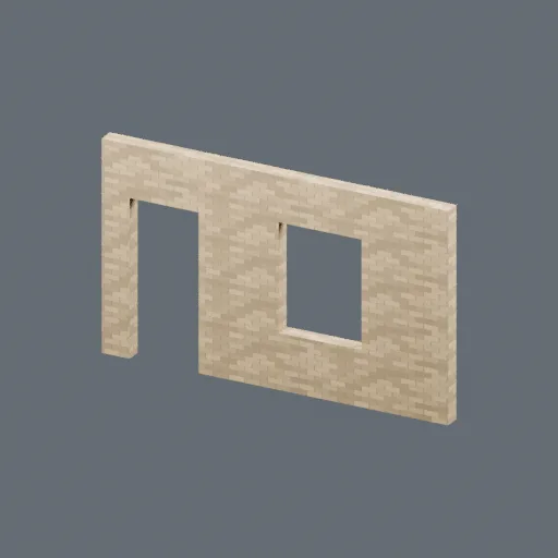 Front flat left, 3D model preview