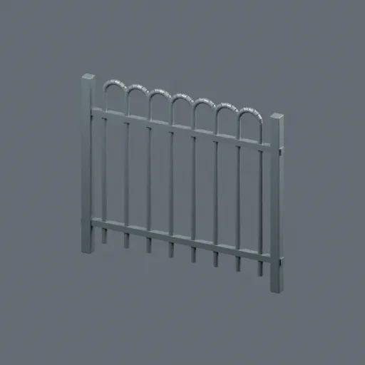 Railing hoop long, 3D model preview