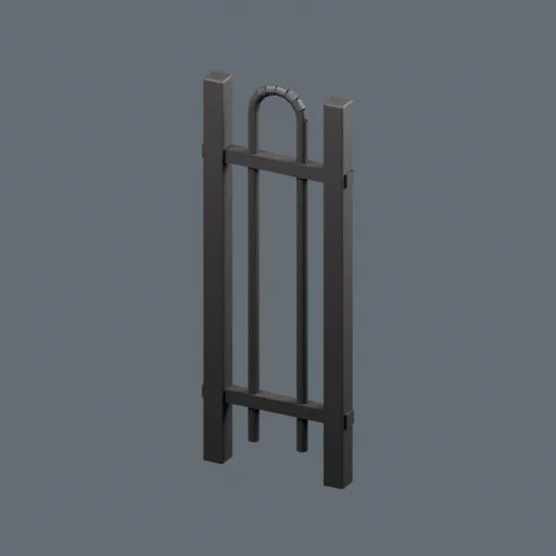 Railing hoop short, 3D model preview