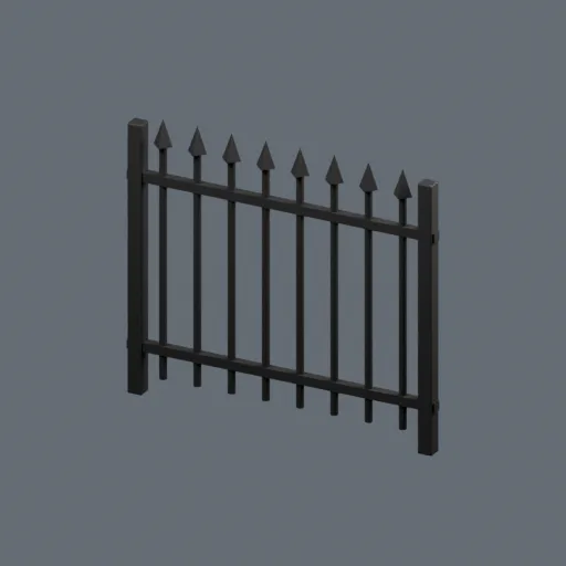 Railing spear long, 3D model preview