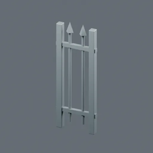 Railing spear short, 3D model preview