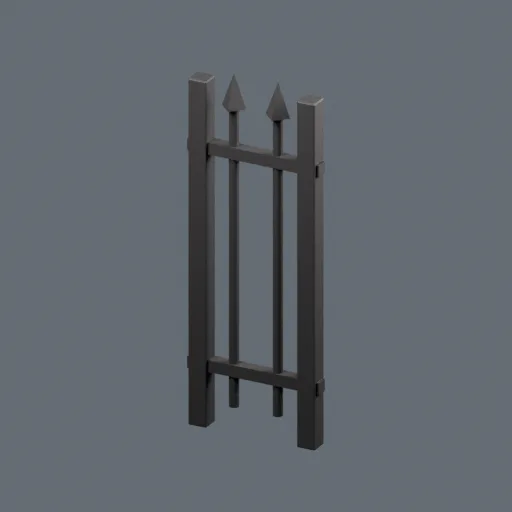 Railing spear short, 3D model preview