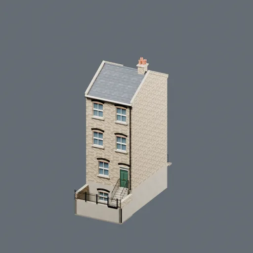 Raised-basement terrace, 3D model preview