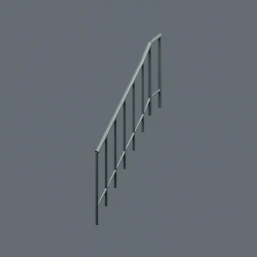 Stair railing right, 3D model preview