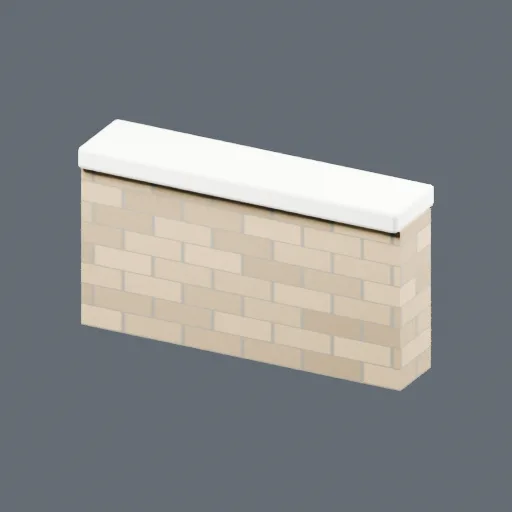 Wall long, 3D model preview