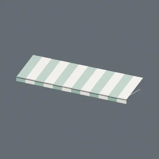Awning striped, 3D model preview