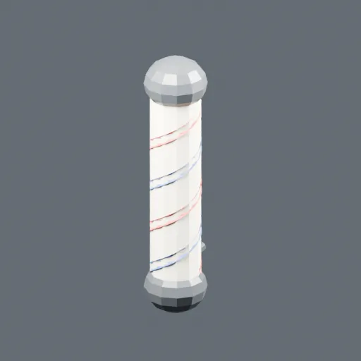 Barber pole, 3D model preview