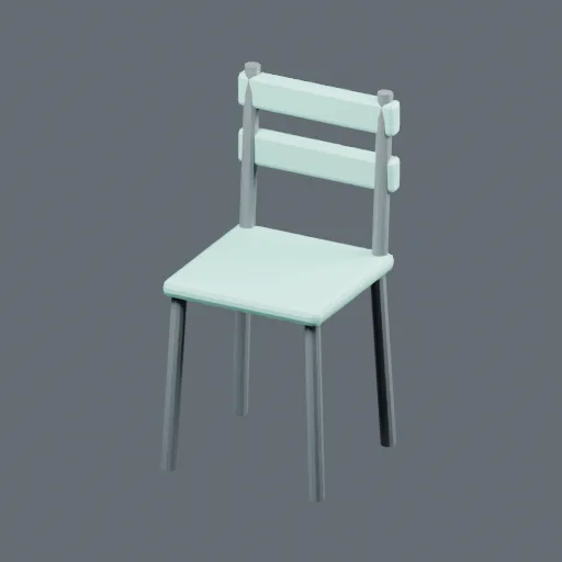 Cafe chair, 3D model preview