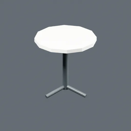 Cafe table, 3D model preview