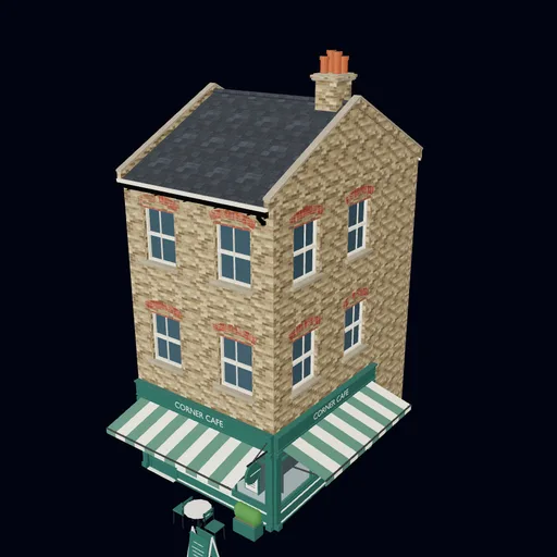 Corner cafe, assembly preview