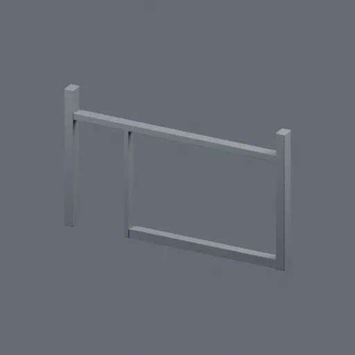 Frame modern left, 3D model preview
