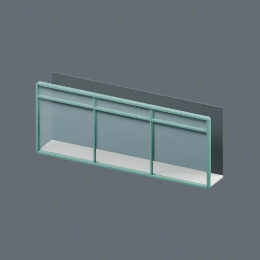 Glazing traditional display, 3D model preview