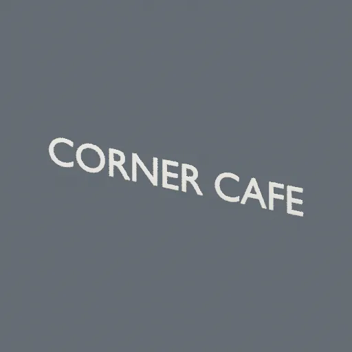 Lettering cafe, 3D model preview