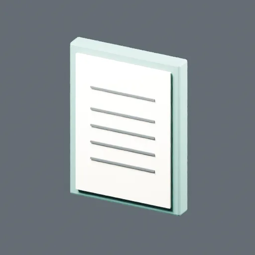 Menu case, 3D model preview
