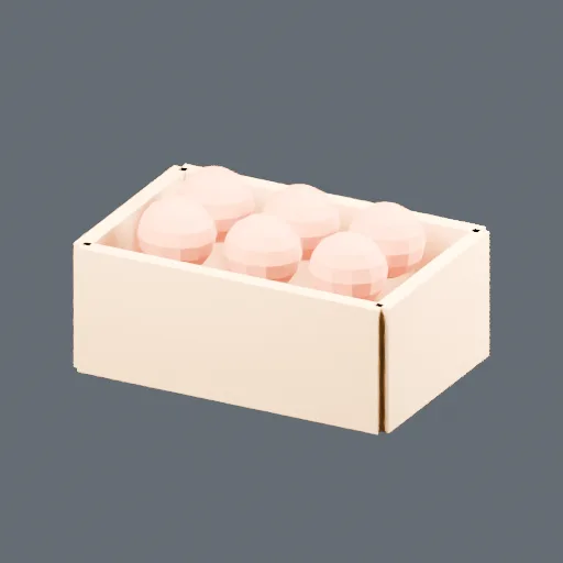 Produce crate, 3D model preview