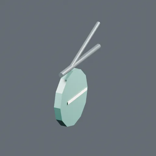 Projecting round, 3D model preview