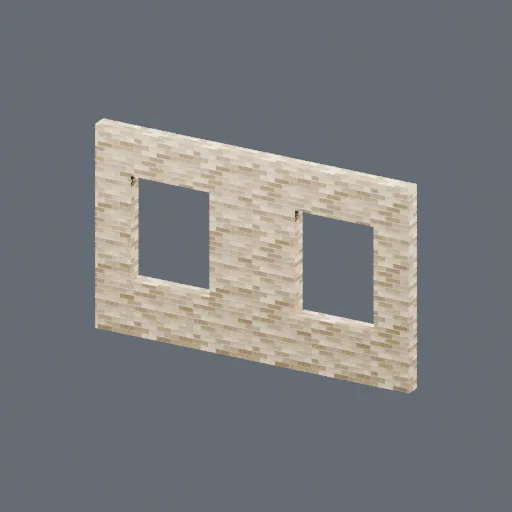Upper-floor return wall above shops, 3D model preview