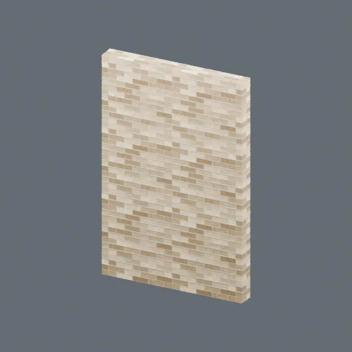 Brick side infill beside a shopfront, 3D model preview