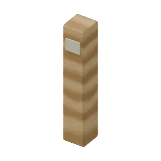 Bollard timber, 3D model preview