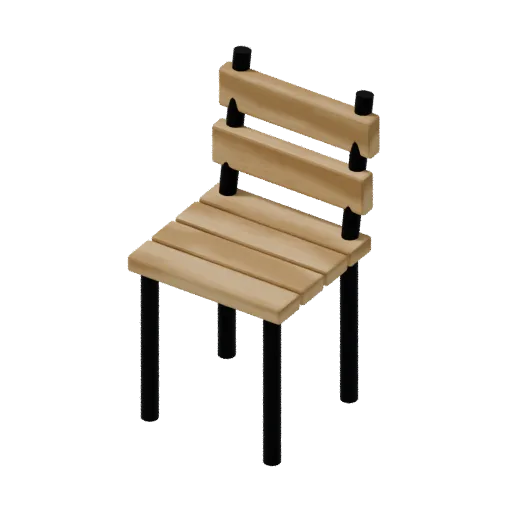 Cafe chair, 3D model preview