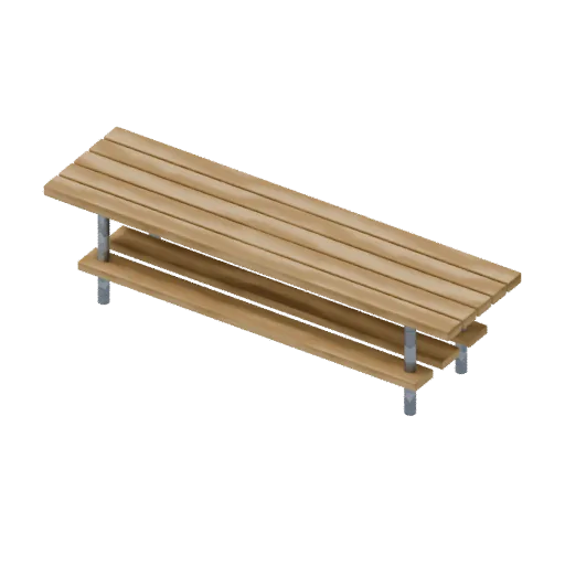 Changing bench, 3D model preview