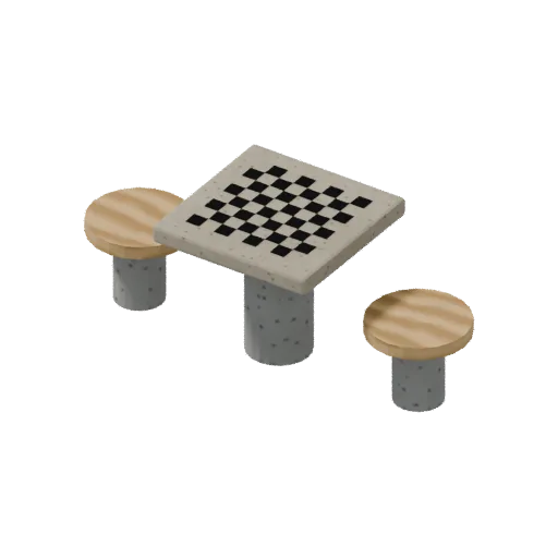 Chess table, 3D model preview