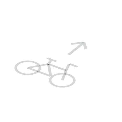 Cycle lane marking, 3D model preview