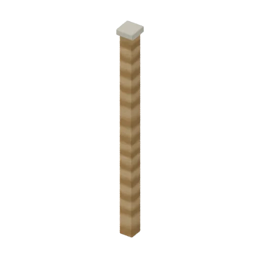 Estate fence end, 3D model preview