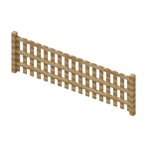 Estate fence low, 3D model preview