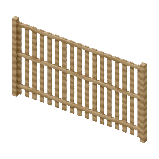 Estate fence tall, 3D model preview