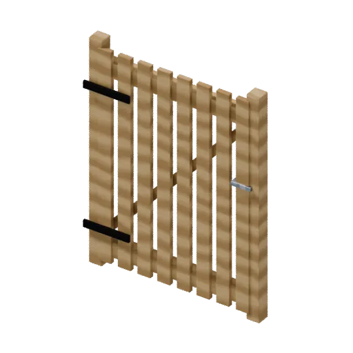 Estate pedestrian gate, 3D model preview