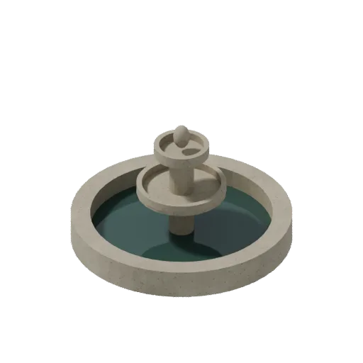 Fountain, 3D model preview