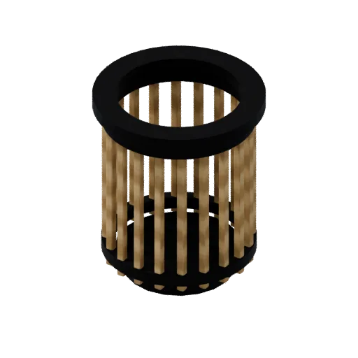 Litter bin, 3D model preview