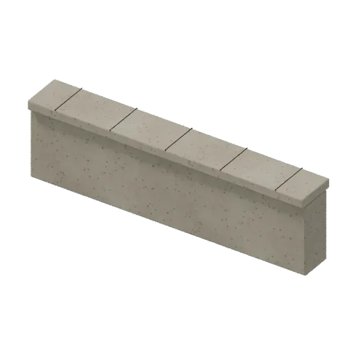 Low wall, 3D model preview