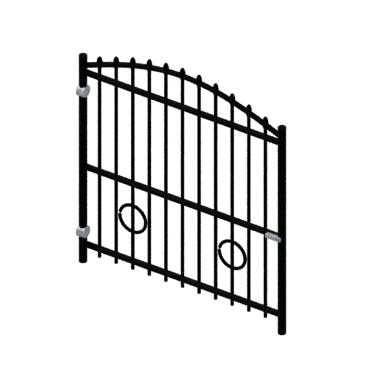 Ornate gate leaf, 3D model preview